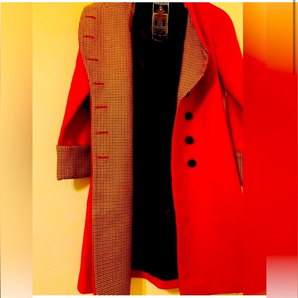 🔥 RARE L.A.M.B. Limited Edition Red Wool Coat – Y2K Vintage 🔥 Size 0 - Picture 2 of 6
